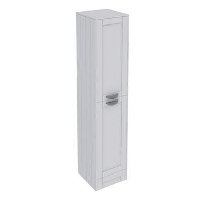 1400mm Floor Standing Storage Unit - White Tall Boy Unit Traditional Handle - Nottingham Range
