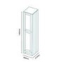 1400mm Floor Standing Storage Unit - White Tall Boy Unit Traditional Handle - Nottingham Range