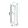 1400mm 2 Door Bathroom Storage Unit Grey - Nottingham