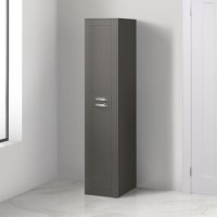 1400mm Floor Standing Storage Unit - Grey Tall Boy Unit Traditional Handle - Nottingham Range