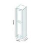 1400mm Floor Standing Storage Unit - Grey Tall Boy Unit Traditional Handle - Nottingham Range