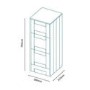Nottingham 350mm Floor Standing Storage Unit White 3 Drawer Unit Modern Handle