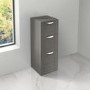Nottingham 350mm Floor Standing Storage Unit Grey 3 Drawer Unit Modern Handle
