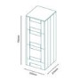 Nottingham 350mm Floor Standing Storage Unit Grey 3 Drawer Unit Modern Handle