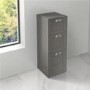 350mm Floor Standing Storage Unit - Grey 3 Drawer Traditional Handle - Nottingham Range