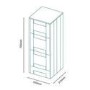 350mm Floor Standing Storage Unit - Grey 3 Drawer Traditional Handle - Nottingham Range