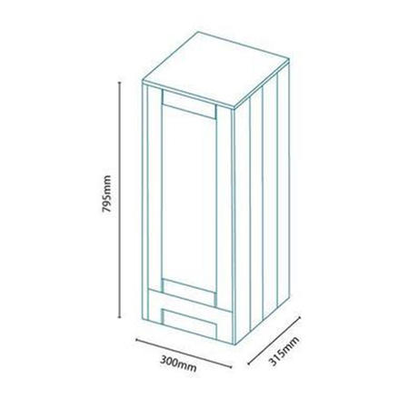 Nottingham 300mm Floor Standing Storage Unit White Single Door Unit Modern Handle