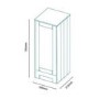 Nottingham 300mm Floor Standing Storage Unit White Single Door Unit Modern Handle