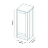 300mm Floor Standing Storage Unit - Ivory Single Door Cabinet - Nottingham Range