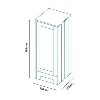 300mm Floor Standing Storage Unit - Grey Single Door Modern Handle - Nottingham Range