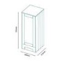 300mm Floor Standing Storage Unit - Grey Single Door Modern Handle - Nottingham Range