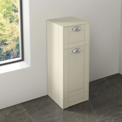 Nottingham Ivory single door and drawer unit - Traditional handle