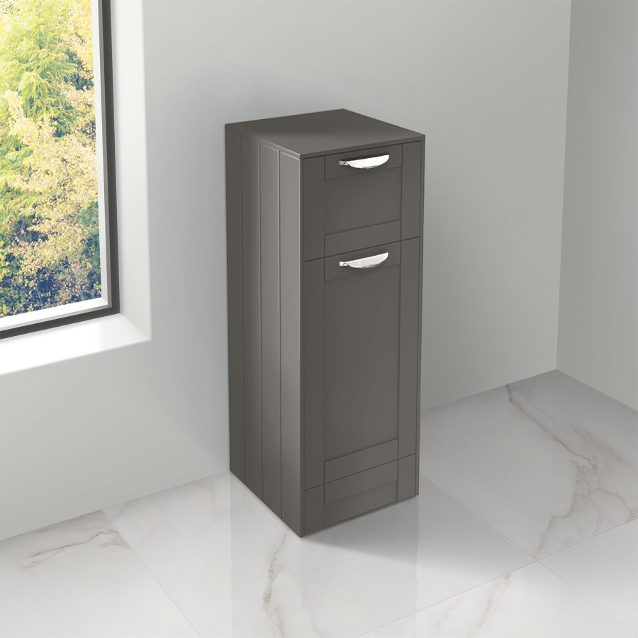 Nottingham Grey Single Door & Drawer Unit Modern Handle
