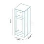 Nottingham Grey Single Door & Drawer Unit Modern Handle