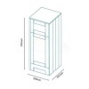 350mm Floor Standing Bathroom Cabinet - Grey Single Door Traditional Handle - Nottingham Range