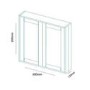 Nottingham White Mirrored Cabinet Modern handle
