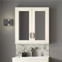 Nottingham Ivory mirror cabinet - Modern handle