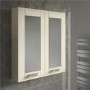 Nottingham Ivory mirror cabinet - Modern handle