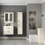 Nottingham Ivory mirror cabinet - Modern handle