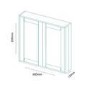 Nottingham Ivory mirror cabinet - Modern handle