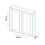 Nottingham 600mm Wall Hung Mirrored Cabinet Grey Double Door Modern Handle