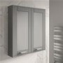Grey Wall Hung Bathroom Cabinet - Modern Handle - Nottingham Range