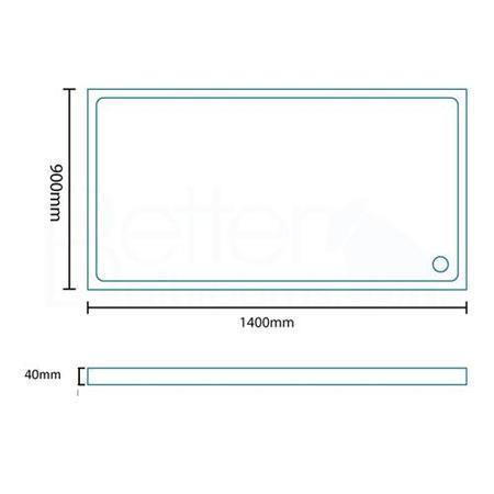 Easy Plumb 1400 x 900 Walk In Shower Tray