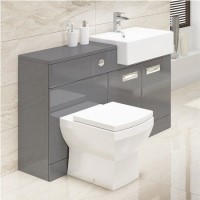 Cuba Toilet & Basin Combination Unit with Tabor Square Toilet - Grey Cuba Toilet & Basin Combination Unit with Tabor Square Toilet - Grey