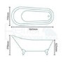 Solar Uno Traditional Freestanding Slipper Bath - L1605 x W710mm