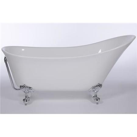 Solar Uno Traditional Freestanding Slipper Bath - L1605 x W710mm