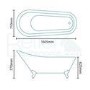 Solar Uno Traditional Freestanding Slipper Bath - L1605 x W710mm