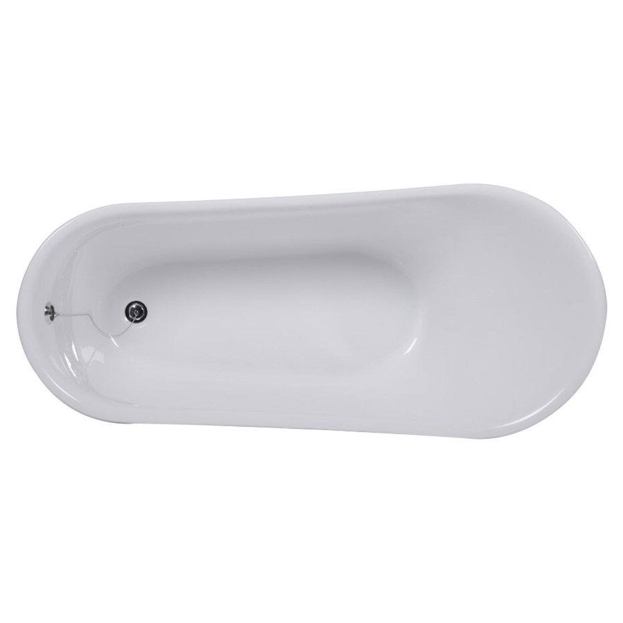 Solar Freestanding Bath with Modern Feet