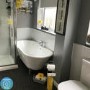 Freestanding Double Ended Bath with Chrome Feet 1690 x 790mm - Eclipse