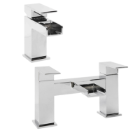 Chrome Waterfall Bath and Basin Tap Set - Quadra Chrome Waterfall Bath and Basin Tap Set - Quadra