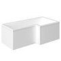 1675mm Right Hand Square Shower Bath and Hinged Screen without Towel Rail-Include Front Panel