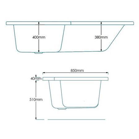 1675mm Right Hand Square Shower Bath and Hinged Screen with Towel Rail-No Panel