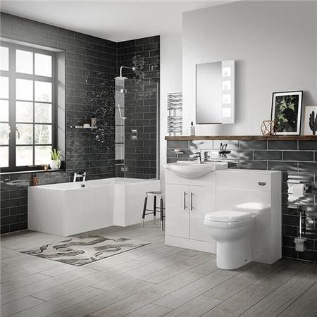 55 Windsor Combi & Albury btw toilet with RH L-Shaped Bath