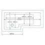 1675mm Left Hand Square Shower Bath (excludes panel)-L Shaped Fixed Screen