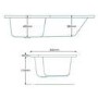 1675mm Left Hand Square Shower Bath and Fixed Screen without Towel Rail-Include Front and End Panel