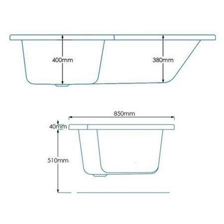 Left Hand L-Shaped Walnut Shower Bath with Screen and Towel Rail - L1670 x W850mm