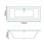 Quatro 1700 x 700 11 Jet Whirlpool Bath