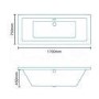 Quatro Bath 1700 x 750 Bath With 11 Jet Whirlpool System