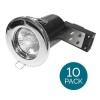 10 Pack - Fixed Fire Rated Downlight - Chrome IP20