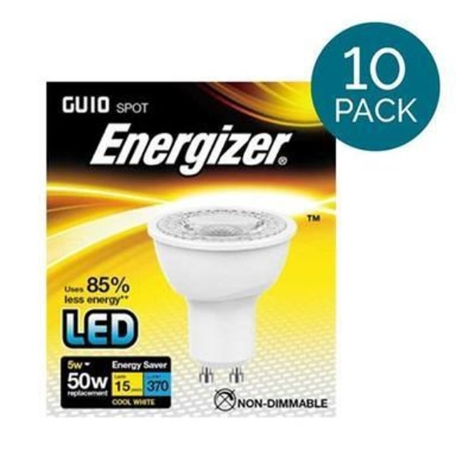 10 Pack - Energizer LED GU10 Cool White Light Bulb