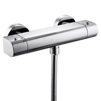 Vitalia Exposed Dual Function Thermostatic Shower Valve with Chenai Riser Rail Kit