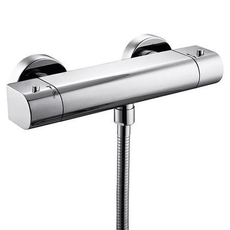 Vitalia Exposed Dual Function Thermostatic Shower Valve with Chenai Riser Rail Kit