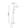 Rina Square Riser Slide Rail Kit with Thermostatic Valve