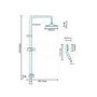 Rina Square Riser Slide Rail Kit with Thermostatic Valve