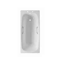 1700 x 700 Anti Slip Steel Bath with Tap Holes and Twin Grips