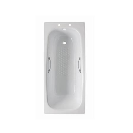 1700 x 700 Anti Slip Steel Bath with Tap Holes and Twin Grips